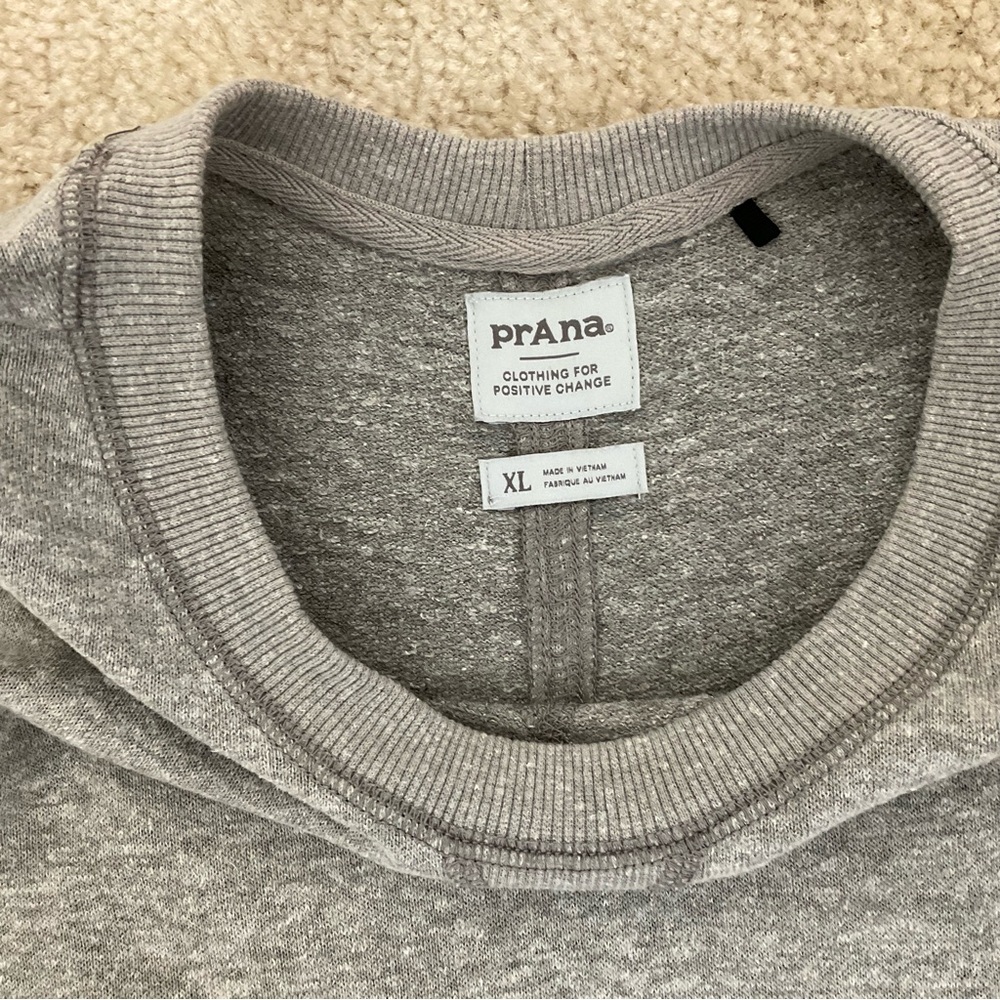 Prana Cozy Up Beach Hopper Hemp Sweatshirt Dress Heather Gray Size XL - Picture 11 of 13